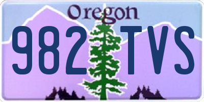 OR license plate 982TVS