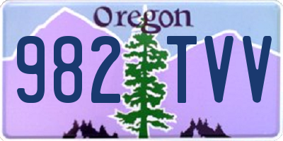 OR license plate 982TVV