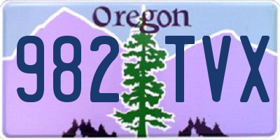 OR license plate 982TVX