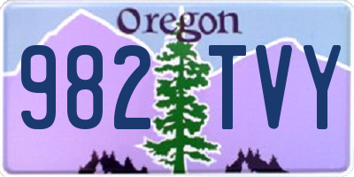 OR license plate 982TVY