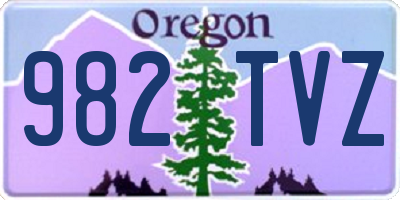 OR license plate 982TVZ