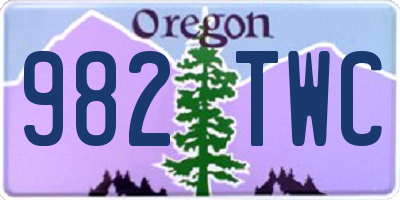 OR license plate 982TWC