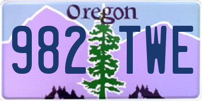 OR license plate 982TWE