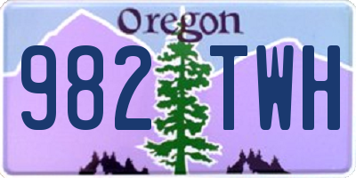 OR license plate 982TWH