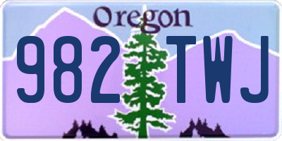 OR license plate 982TWJ