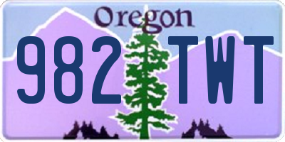 OR license plate 982TWT