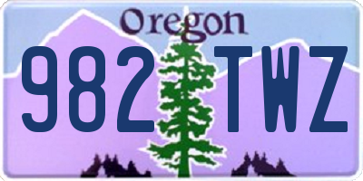 OR license plate 982TWZ