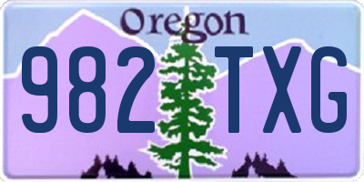 OR license plate 982TXG