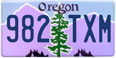 OR license plate 982TXM