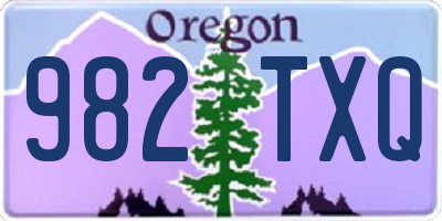 OR license plate 982TXQ
