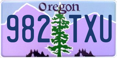 OR license plate 982TXU