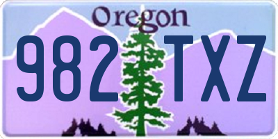 OR license plate 982TXZ