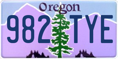 OR license plate 982TYE