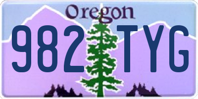 OR license plate 982TYG