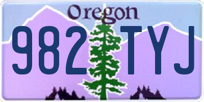 OR license plate 982TYJ