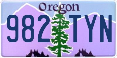 OR license plate 982TYN