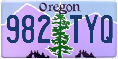OR license plate 982TYQ