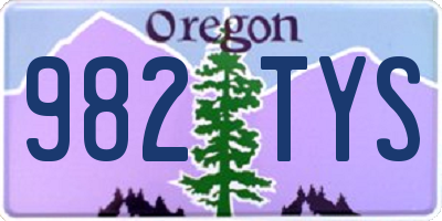 OR license plate 982TYS
