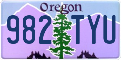 OR license plate 982TYU
