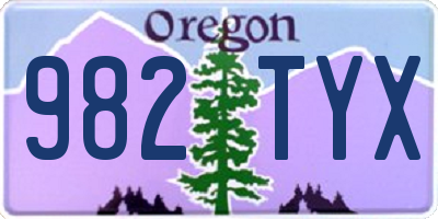 OR license plate 982TYX