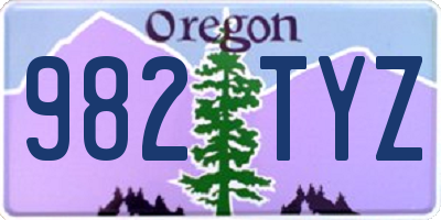 OR license plate 982TYZ