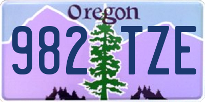 OR license plate 982TZE