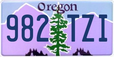 OR license plate 982TZI