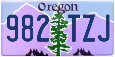 OR license plate 982TZJ