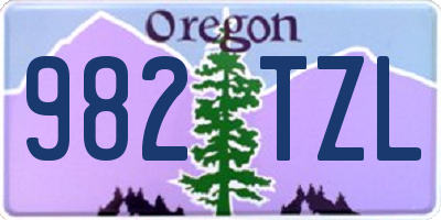OR license plate 982TZL