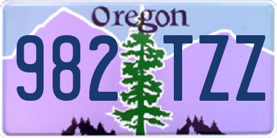 OR license plate 982TZZ