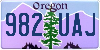 OR license plate 982UAJ