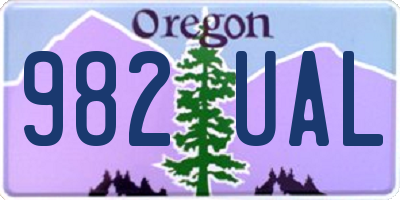 OR license plate 982UAL
