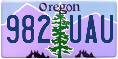 OR license plate 982UAU