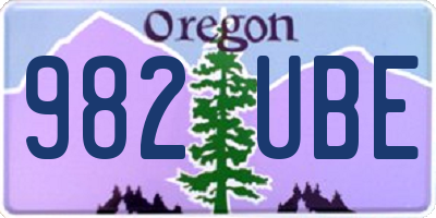 OR license plate 982UBE