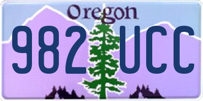 OR license plate 982UCC