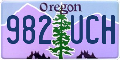 OR license plate 982UCH