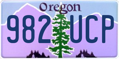 OR license plate 982UCP