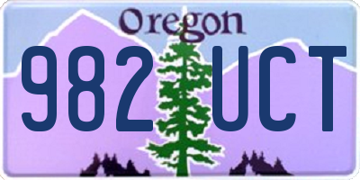 OR license plate 982UCT