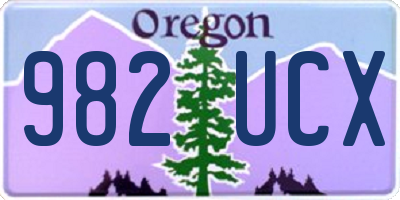 OR license plate 982UCX