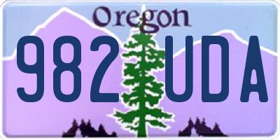 OR license plate 982UDA