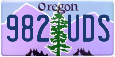 OR license plate 982UDS