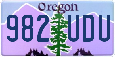OR license plate 982UDU
