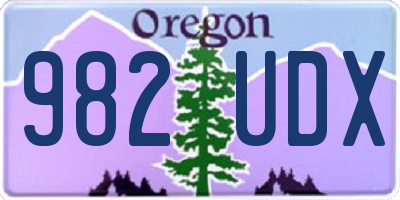 OR license plate 982UDX