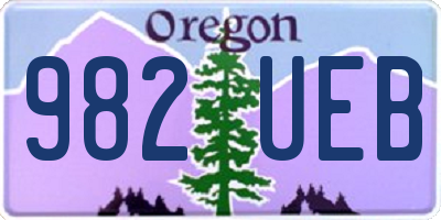 OR license plate 982UEB