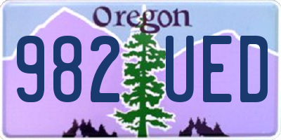 OR license plate 982UED
