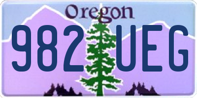 OR license plate 982UEG