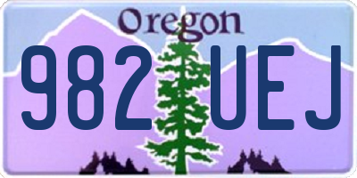 OR license plate 982UEJ