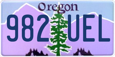 OR license plate 982UEL