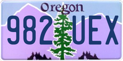 OR license plate 982UEX