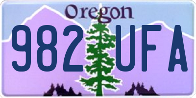 OR license plate 982UFA